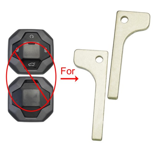 Copy For Chery transponder key blank with chip slot with badge , pls choose blade model