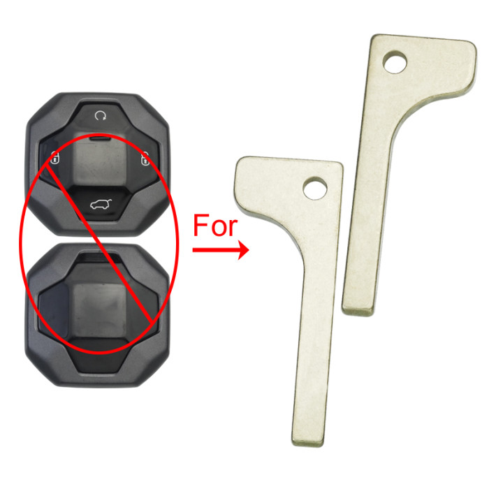 Copy For Chery transponder key blank with chip slot with badge , pls choose blade model