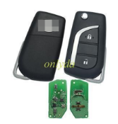 New OEM Toyota Yaris/ Yaris Cross /Aygo Flip Remote Key IDBA &2 Buttons 433.6-434.3MHz（ Hopping Frequency） part number B3W2F2R  without blade