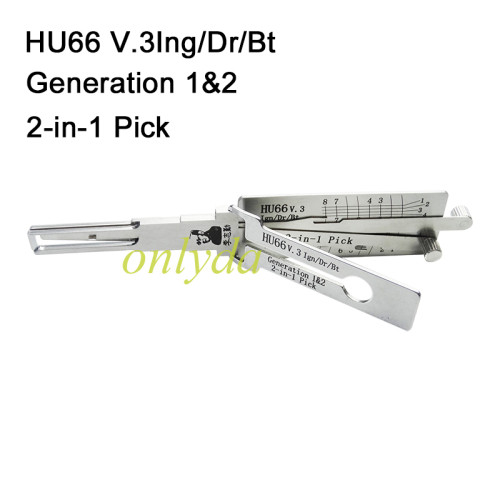 VW,Seat,Skoda 3 In 1 HU66 3-IN-1 Lock pick 8cut, for ignition lock, door lock, and decoder, used for VW series，Audi series，Porsche series