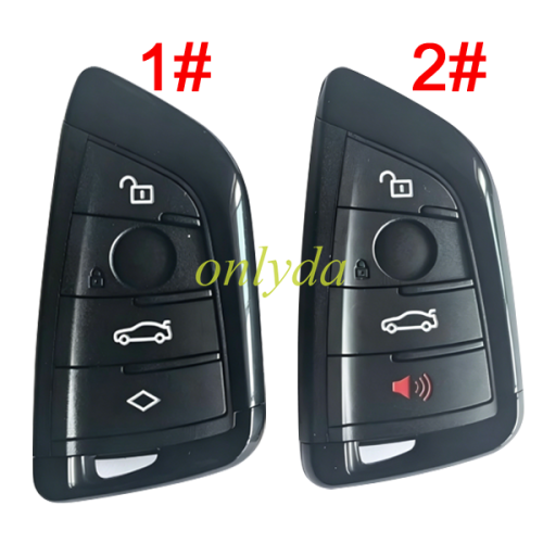 For BMW X5 4B / 3+1B replacement key shell G Chassis with metal black color, pls choose button