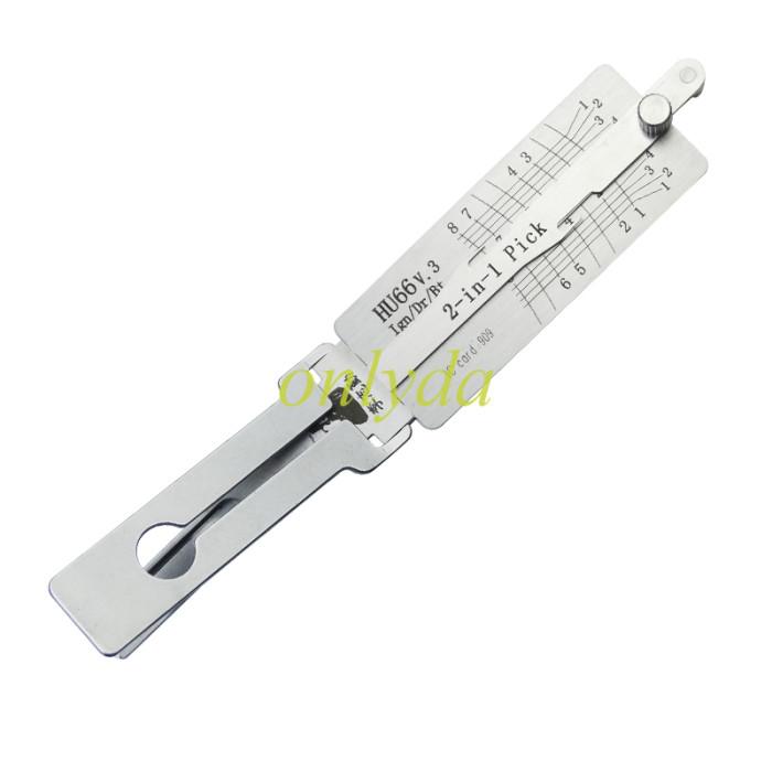 VW,Seat,Skoda 3 In 1 HU66 3-IN-1 Lock pick 8cut, for ignition lock, door lock, and decoder, used for VW series，Audi series，Porsche series
