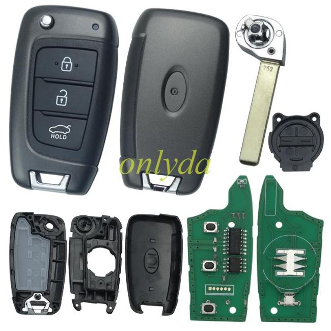 For Hyundai 3 button smart key with ID47 chip 433Mhz P/N 95430-N9030
