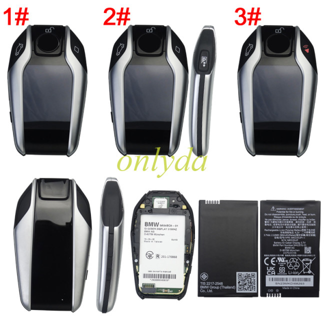 original BMW 7-Series original Smart Keyless 3 B/3+1B （P）Remote key Display screen  315Mhz /434mhz ID49 NCF297xVTT chip HITAG Pro