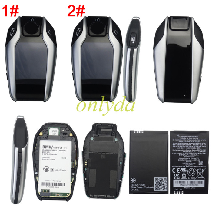 For Korea Market,original BMW 7-Series Smart Keyless 3 button/3+1(P) Remote key with Display screen 434mhz MSIP-CRM-FLB-DK1S ID49 NCF297xVTT chip HITAG Pro
