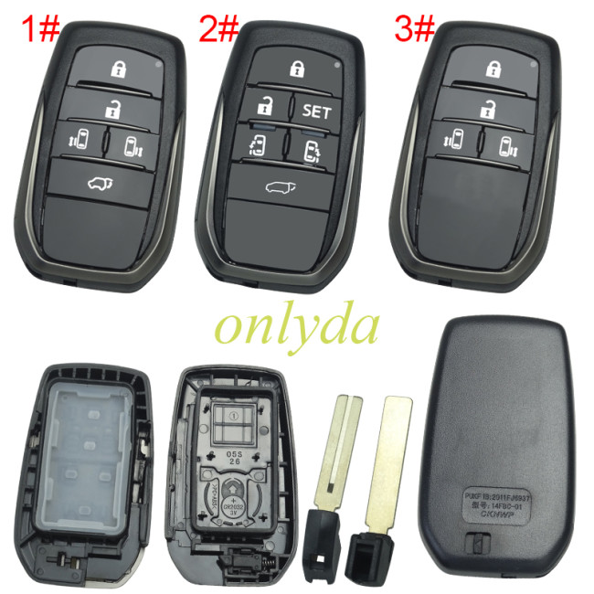 For Toyota/ Lexus remote key shell without badge   ,The back is flat, pls choose button model