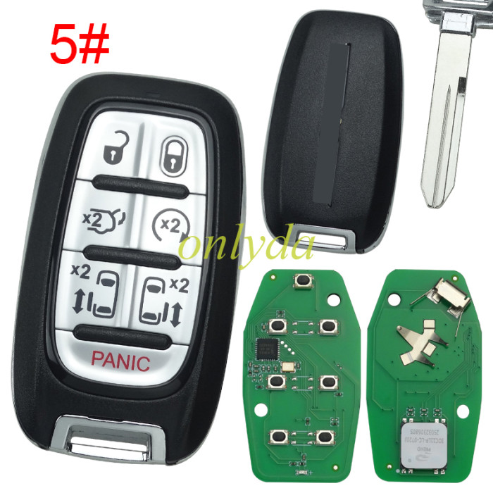 For Chrysler Keyless remote key with 434mhz with PCF7939M/HITAGAES/4A CHIP FCCID:M3N-97395900 P/N:68217832AC, 68217832AB 2017-2020 CRYSLER PACIFICA