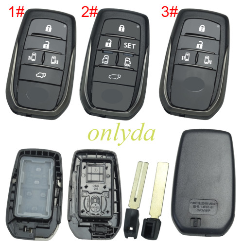 For Toyota remote key shell with badge with blade  ,The back is flat, pls choose button model