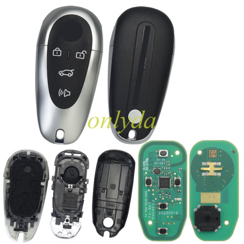 For MG OEM 4 button remote key  433mhz,  4A Hitag AES  without emergency blade