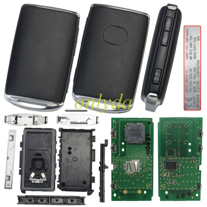 original Mazda 3 button keyless remote key for CX50 /CX30 with 434MHZ with  ATMEL  AES 6A chip     model ：SKE11E-01