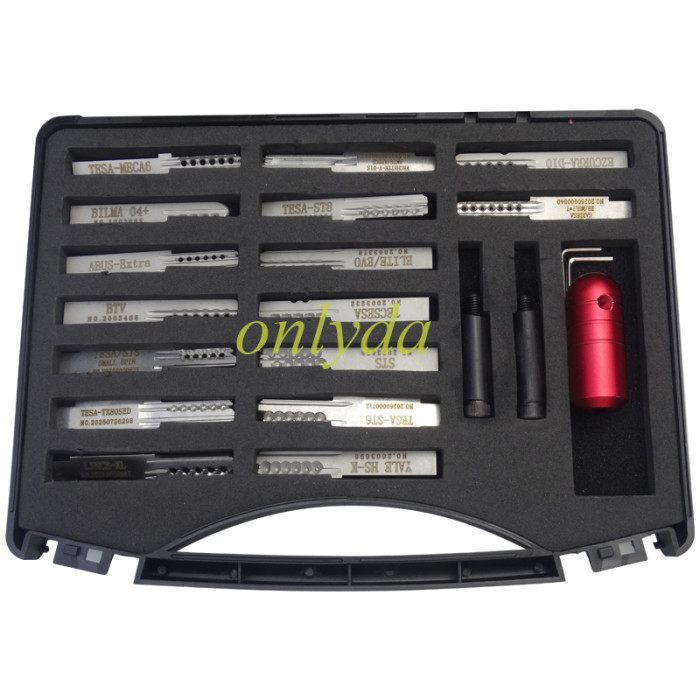 Civilian lock pick set, aluminum foil tools, 16 pieces in total a set