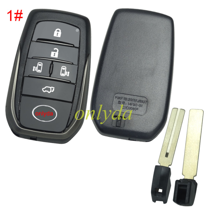 For Toyota remote key shell with badge with blade  ,The back is flat, pls choose button model