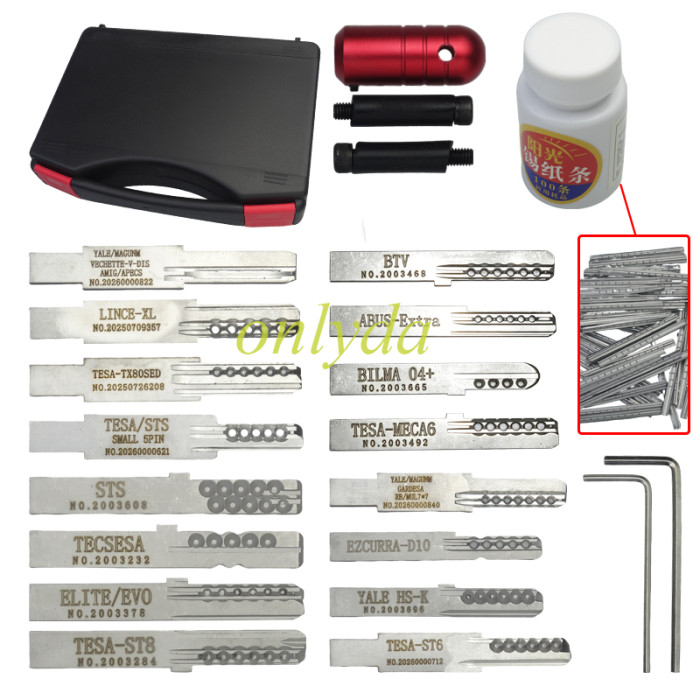 Civilian lock pick set, aluminum foil tools, 16 pieces in total a set