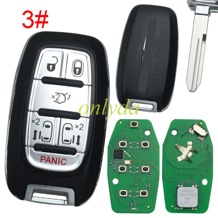 For Chrysler Keyless remote key with 434mhz with PCF7939M/HITAGAES/4A CHIP FCCID:M3N-97395900 P/N:68217832AC, 68217832AB 2017-2020 CRYSLER PACIFICA