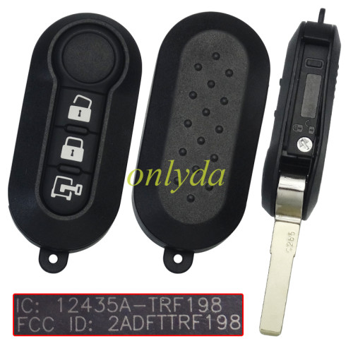 OEM M. Marelli BSI System 3 button remote key FOR 2014-2021 RAM ProMaster vans 1500/2500/3500 FCC ID: 2ADFTTRF198 IC: 12435A-TRF198 433MHz 46 chip part numbers 68435273AA or 68224015AA