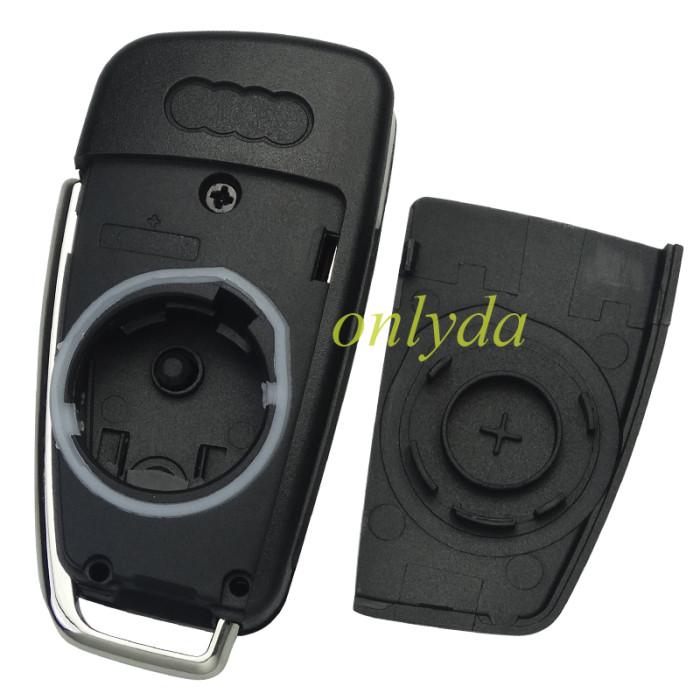 For Audi 3/3+1 button flip key blank with HU66 blade, pls choose button