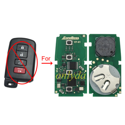 Eoneboss ET-01 universal key  for Toyota 4 button, ONLY PCB
