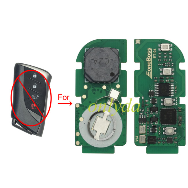 Eoneboss ET-04 universal key  for Toyota 4 button, ONLY PCB