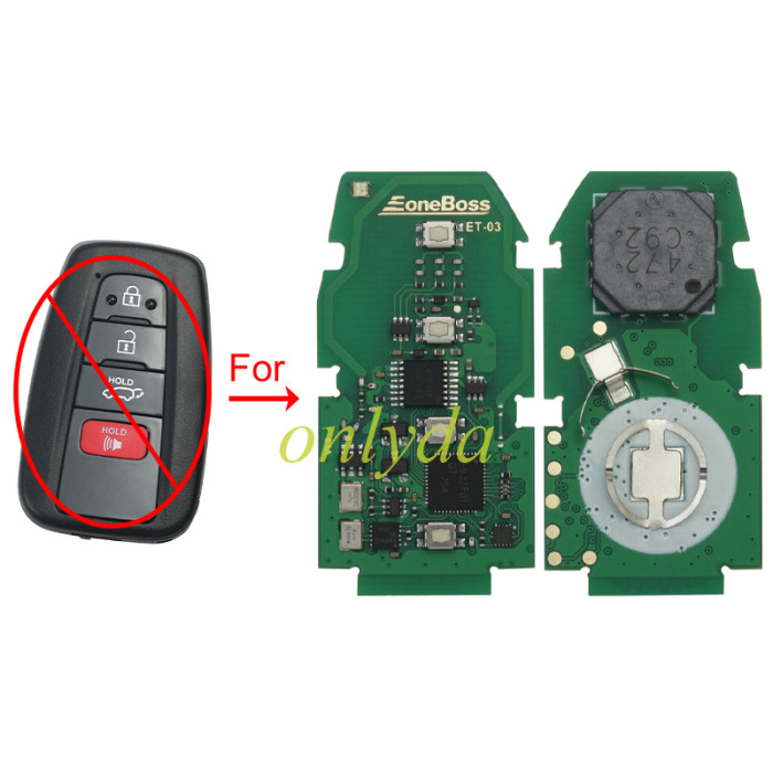 Eoneboss ET-03 universal key  for Toyota 4 button, ONLY PCB