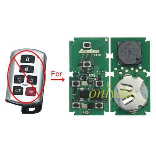 Eoneboss ET-07 universal key  for Toyota 4 button, ONLY PCB
