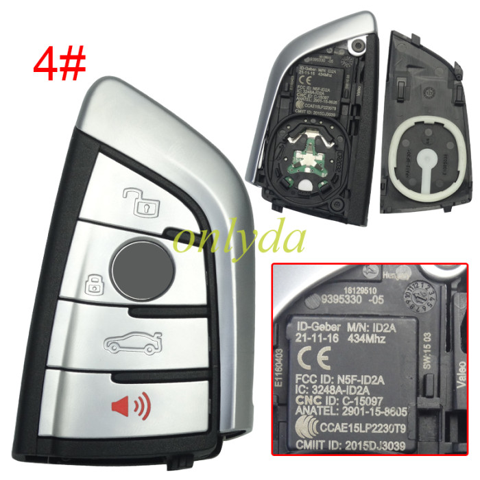 OEM BMW Remote Suitable for BMW G Classis BDC2  smart remote control key 4/3+1 button key FCC ID: N5F-ID2A  IC 3248A-ID2A 434MHZ 49 Chip F2951, pls choose button