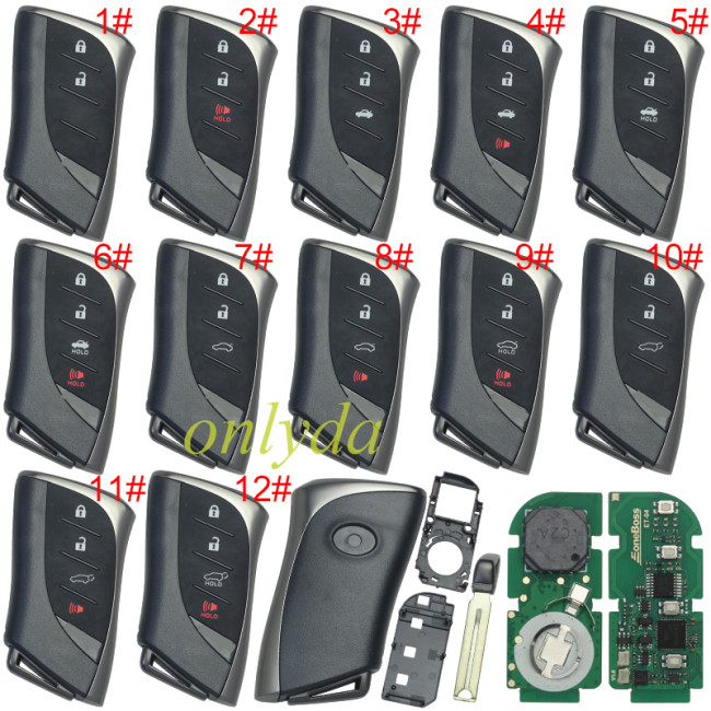 Eoneboss ET-04 universal key 434mhz  for Toyota,pls choose button