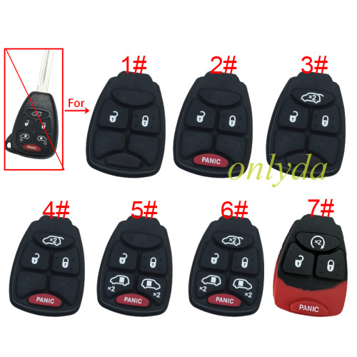 For Chrysler remote  key shell rubber pad, pls choose the button