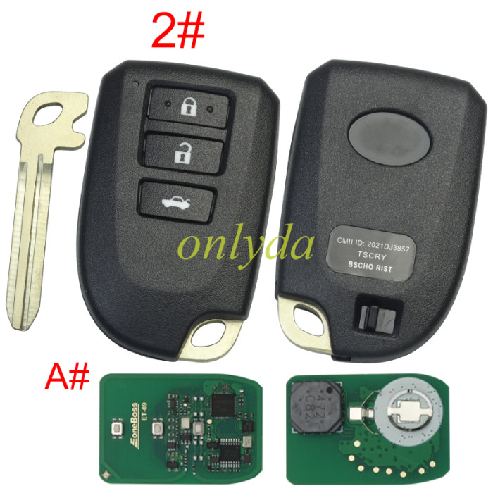 Eoneboss ET-09 universal key  for Toyota, Pls choose button