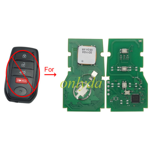 Eoneboss ET-12 universal key  for toyota 3 button with trunk Function, ONLY PCB