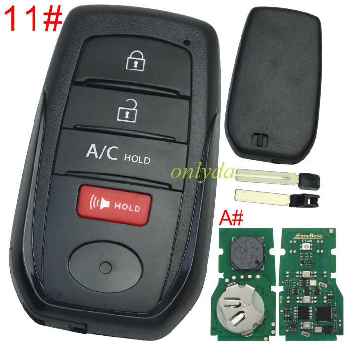 Eoneboss ET-08 universal key  for Toyota, Pls choose button