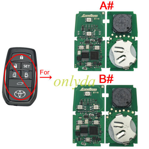 Eoneboss ET-10 universal key  for Toyota 5/6 button, ONLY PCB, Pls choose button
