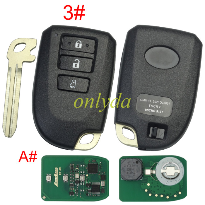 Eoneboss ET-09 universal key  for Toyota, Pls choose button