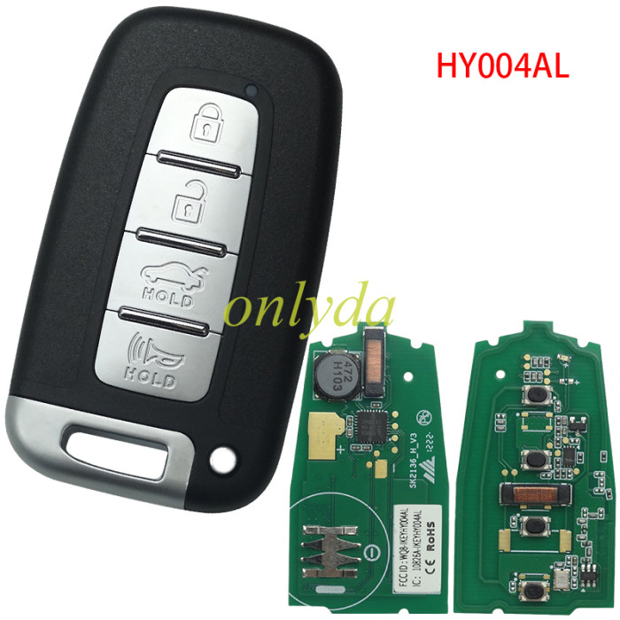 Free shipping from HK,AUTEL IKEYHY003AL/IKEYHY004AL Hyundai 3/4 Buttons Universal Smart Key 5pcs/lot