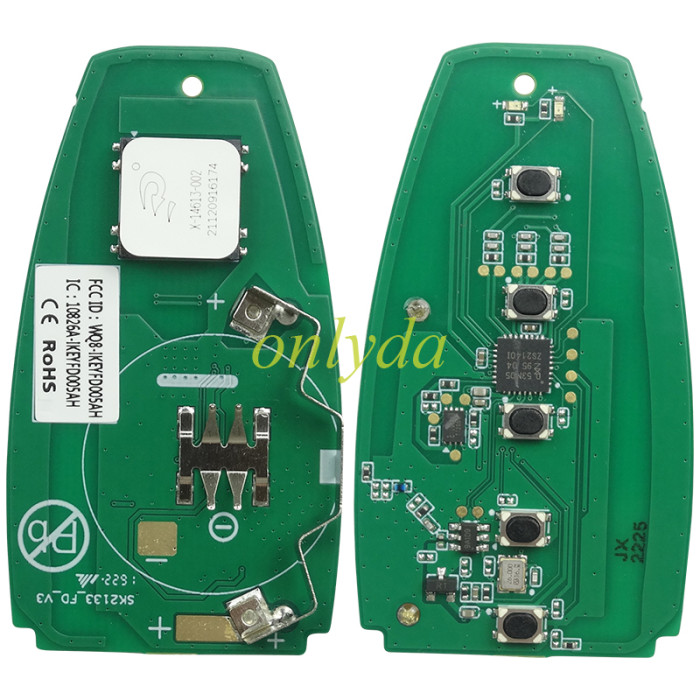 5pcs/lot Free shipping AUTEL IKEYFD004AH/IKEYFD005AH 4/5 Buttons Smart Key Universal Remote used for MaxiIM KM100/IM508/IM608