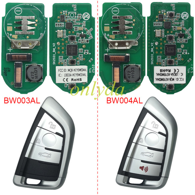 Free shipping from HK,AUTEL IKEYBW003AL/IKEYBW004ALBMW 3/4 Buttons Smart Universal Key 5pcs/lot, pls choose button