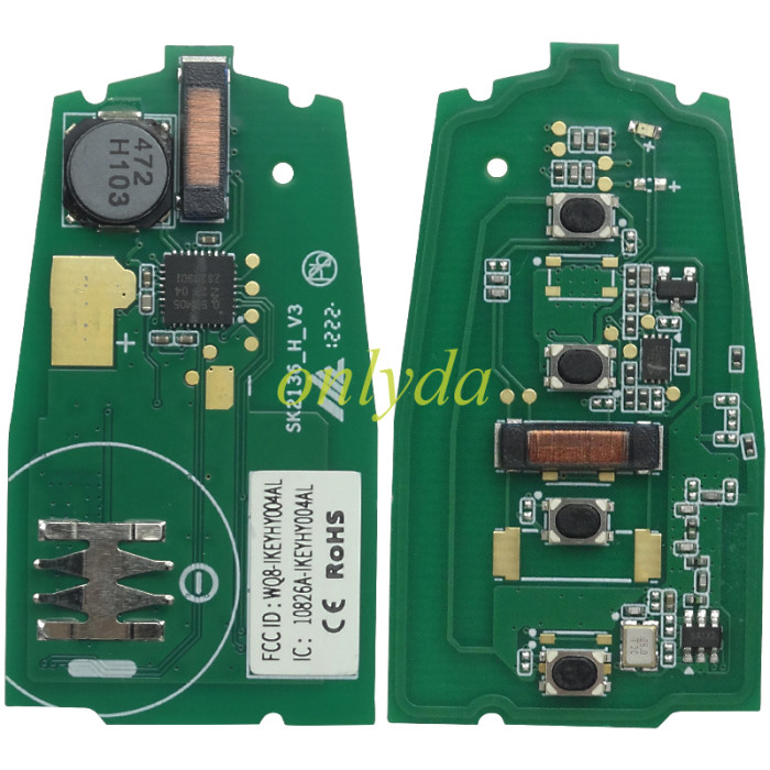 Free shipping from HK,AUTEL IKEYHY003AL/IKEYHY004AL Hyundai 3/4 Buttons Universal Smart Key 5pcs/lot