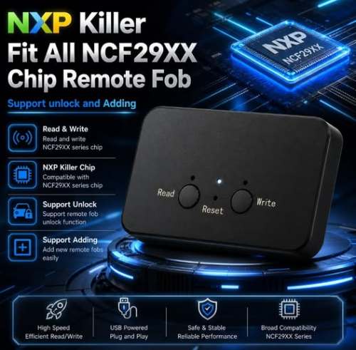 [Advanced version Unlimited Use] Super NXP Killer Tool For Hyundai Kia Nissan Jeep Toyota AIfa BMW Fiat and so on ，Support for all NCF29XX chip remote adding(OEM & Aftermarket)+ free BMW BDC Solder-free Adapter