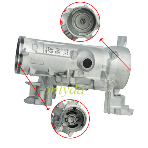 For VW CADDY MK3 Golf MK5 ignition start switch steering lock 1KO905851B use forTiguan Passat Sagitar Golf Skoda Octavia, Separate locking frame without head, with badge/without badge