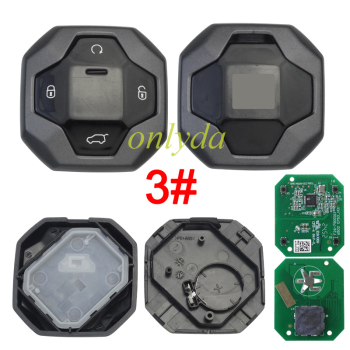 original smart remote keys for the Chery Jetour T2 vehicle with 4 BUTTON  433MHz ID47 Proximity / Smart / Keyless Go Transponder – ID: HITAG 3 – ID47 NCF29AXX