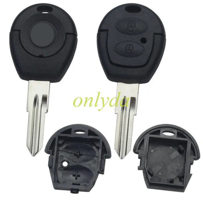 For Chery 2 button remote  key shell with  left blade, with badge