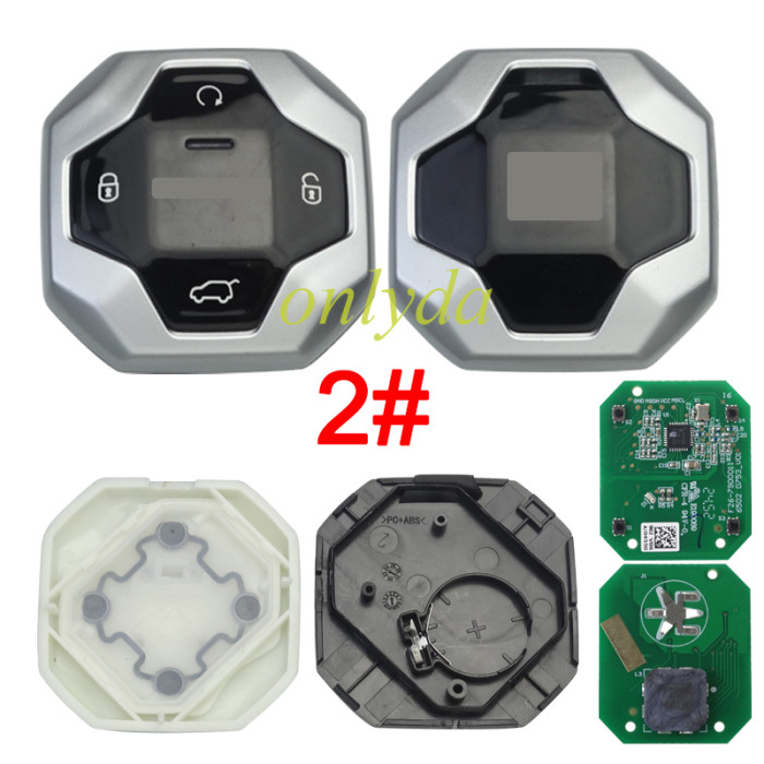 original smart remote keys for the Chery Jetour T2 vehicle with 4 BUTTON  433MHz ID47 Proximity / Smart / Keyless Go Transponder – ID: HITAG 3 – ID47 NCF29AXX