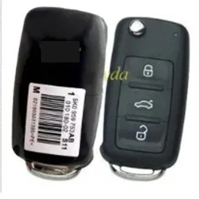New 202AD Model  original 3button ​key shell  with original accessories​  for VW Jetta  After 2011 5K0 959 753 AB 5K0 837 202 AD for vw mqb key cover replacement Volkswagen Amarok Caddy Volkswagen Beetle