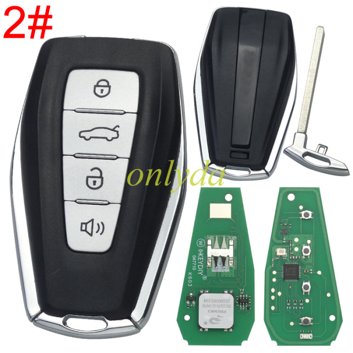 KEYDIY Remote key ZB69-4 smart key for Geely