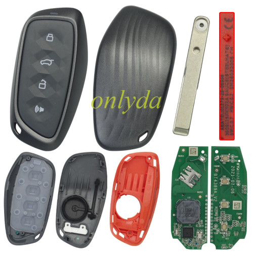 New original smart key for Haval, ID47 chip 434MHz 4 buttons, for F7 2024- H3 2023- H5 2024- H9 2024-