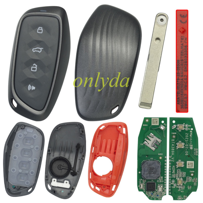 New original smart key for Haval, ID47 chip 434MHz 4 buttons, for F7 2024- H3 2023- H5 2024- H9 2024-