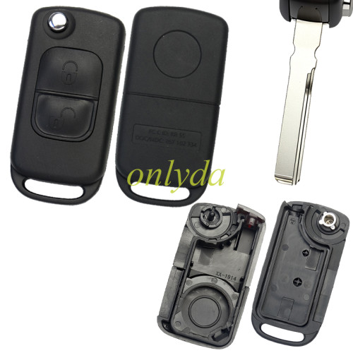 Super Stronger GTL   Benz Flip Remote key Shell without badge