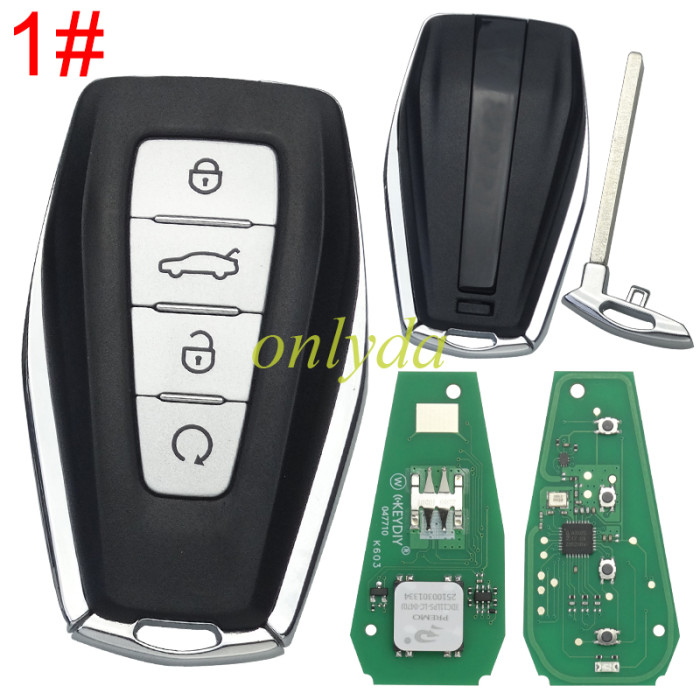 KEYDIY Remote key ZB69-4 smart key for Geely