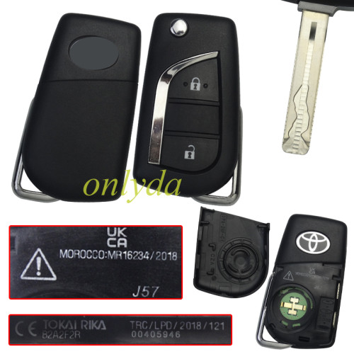 OEM Toyota Corolla   2 button Flip Remote Key 315MHz  FSK  2019+  part number ：B2A2F2R with WS21 ID74 H 8A Chip  Page:39
