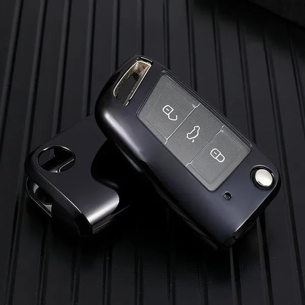 For Passat  TPU protective key case black or red color, please choose