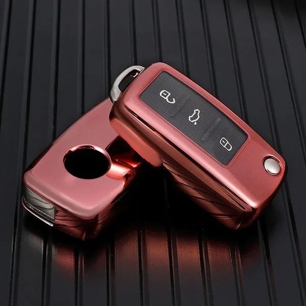 For VW TPU protective key case  black or red color, please choose